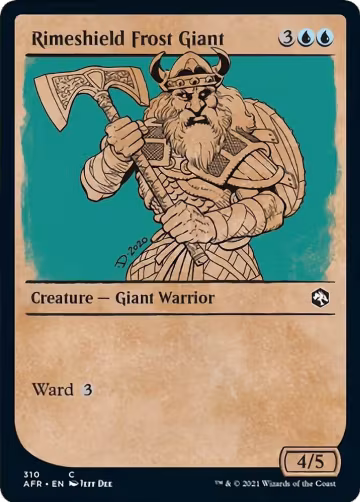 Rimeshield Frost Giant (Showcase) (310), Adventures in the Forgotten Realms — Magic card price