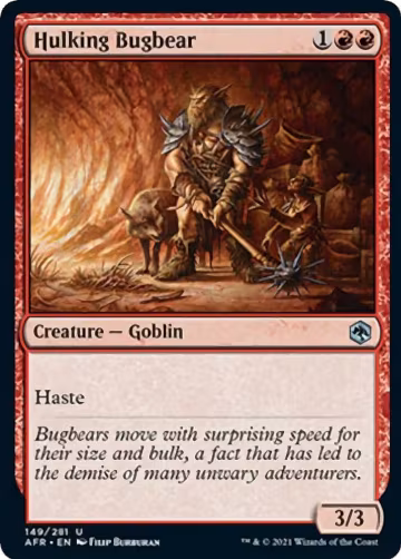 Hulking Bugbear (149), Adventures in the Forgotten Realms — Magic card price
