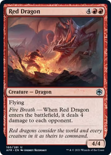 Red Dragon (160), Adventures in the Forgotten Realms — Magic card price