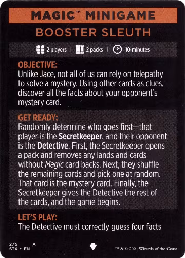 Magic Minigame: Booster Sleuth (3), Strixhaven: School of Mages — Magic card price