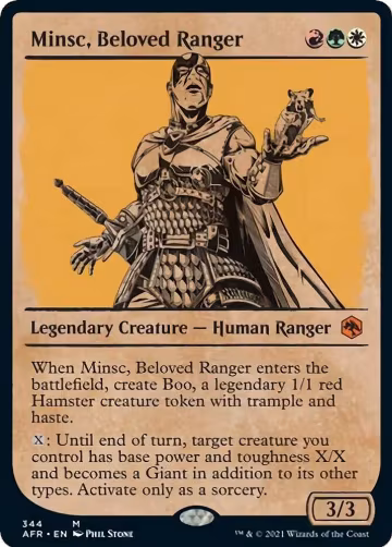 Minsc, Beloved Ranger (Showcase) (344), Adventures in the Forgotten Realms — Magic card price