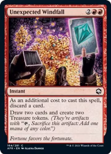 Unexpected Windfall (164), Adventures in the Forgotten Realms — Magic card price