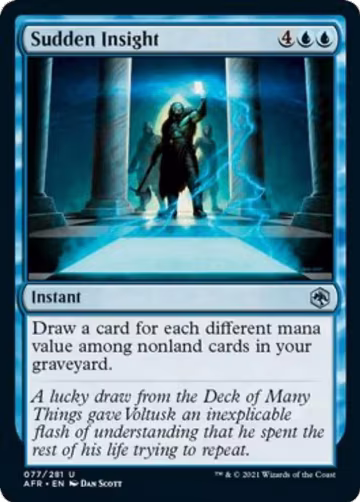 Sudden Insight (77), Adventures in the Forgotten Realms — Magic card price