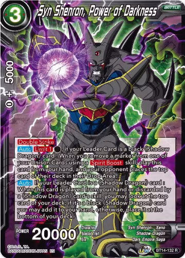 Syn Shenron, Power of Darkness (BT14-132), Cross Spirits — DB Super card price
