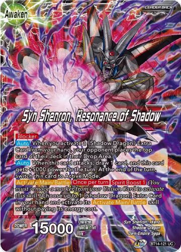 Syn Shenron // Syn Shenron, Resonance of Shadow (BT14-121), Cross Spirits — DB Super card price