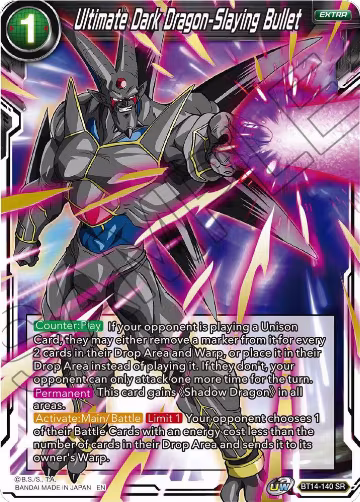 Ultimate Dark Dragon-Slaying Bullet (BT14-140), Cross Spirits — DB Super card price