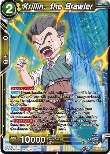 Krillin, the Brawler (BT14-105), Cross Spirits — DB Super card price