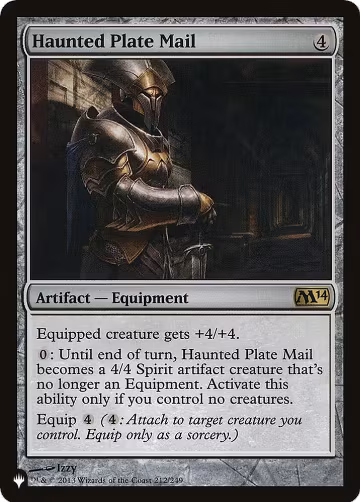 Haunted Plate Mail (212/249), The List Reprints — Magic card price