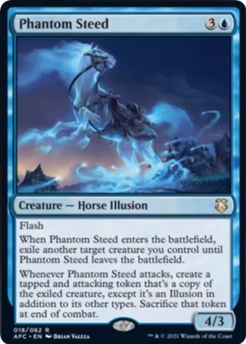 Phantom Steed (18), Commander: Adventures in the Forgotten Realms — Magic card price