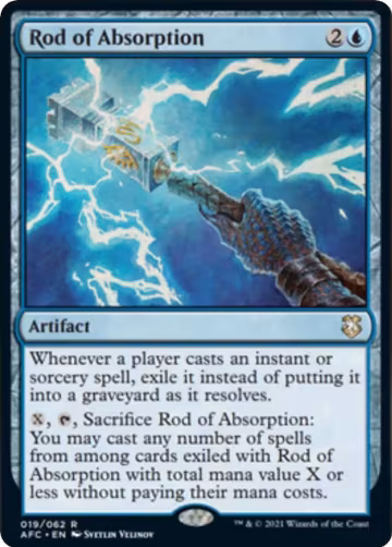 Rod of Absorption (19), Commander: Adventures in the Forgotten Realms — Magic card price