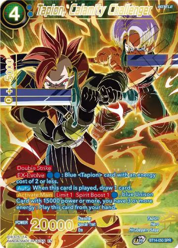 Tapion, Calamity Challenger (SPR) (BT14-050), Cross Spirits — DB Super card price
