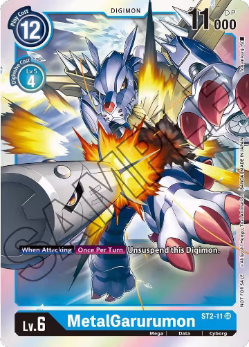 MetalGarurumon - ST2-11 (Event Pack 1) (ST2-11 SR), Starter Deck 02: Cocytus Blue — Digimon card price