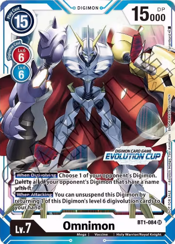 Omnimon - BT1-084 (July Evolution Cup 2021 Stamped) (BT1-084 SR), Release Special Booster 1.0 — Digimon card price