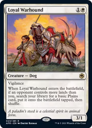 Loyal Warhound (23), Promo Pack: Adventures in the Forgotten Realms — Magic card price