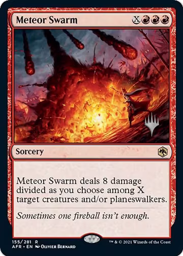 Meteor Swarm (155), Promo Pack: Adventures in the Forgotten Realms — Magic card price
