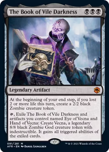 The Book of Vile Darkness (91), Promo Pack: Adventures in the Forgotten Realms — Magic card price