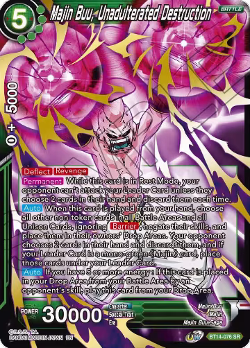 Majin Buu, Unadulterated Destruction (BT14-076), Cross Spirits — DB Super card price