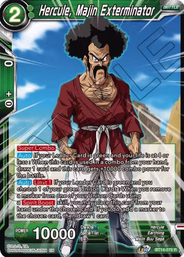 Hercule, Majin Exterminator (BT14-075), Cross Spirits — DB Super card price