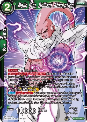 Majin Buu, Brilliant Absorption (BT14-079), Cross Spirits — DB Super card price