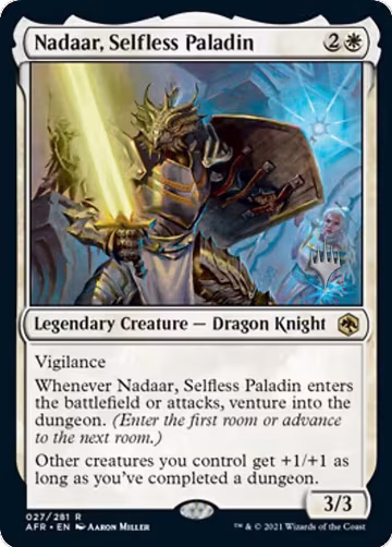 Nadaar, Selfless Paladin (27), Promo Pack: Adventures in the Forgotten Realms — Magic card price