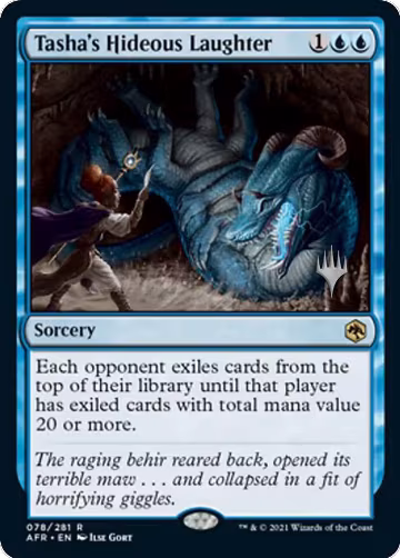 Tasha's Hideous Laughter (78), Promo Pack: Adventures in the Forgotten Realms — Magic card price