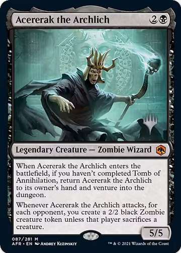Acererak the Archlich (87), Promo Pack: Adventures in the Forgotten Realms — Magic card price