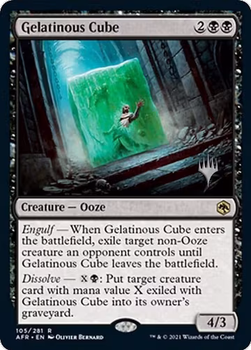Gelatinous Cube (105), Promo Pack: Adventures in the Forgotten Realms — Magic card price