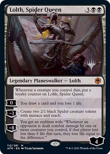 Lolth, Spider Queen (112), Promo Pack: Adventures in the Forgotten Realms — Magic card price