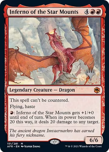 Inferno of the Star Mounts (151), Promo Pack: Adventures in the Forgotten Realms — Magic card price