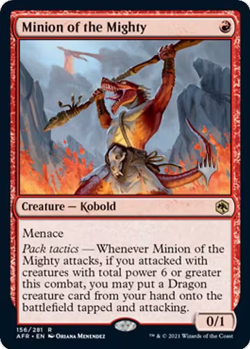 Minion of the Mighty (156), Promo Pack: Adventures in the Forgotten Realms — Magic card price