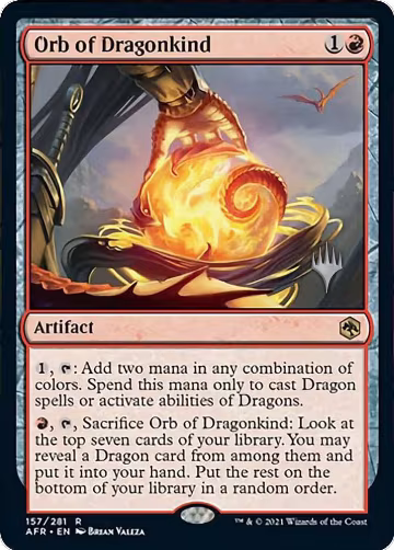 Orb of Dragonkind (157), Promo Pack: Adventures in the Forgotten Realms — Magic card price