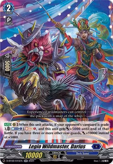 Legio Wildmaster, Darius (D-BT02/015EN), D-BT02: A Brush with the Legends — Vanguard card price