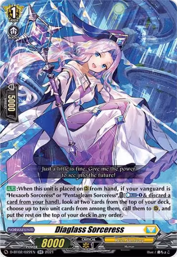 Diaglass Sorceress (D-BT02/022EN), D-BT02: A Brush with the Legends — Vanguard card price