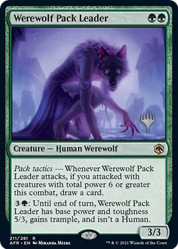 Werewolf Pack Leader (211), Promo Pack: Adventures in the Forgotten Realms — Magic card price