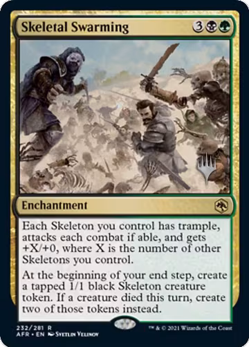 Skeletal Swarming (232), Promo Pack: Adventures in the Forgotten Realms — Magic card price
