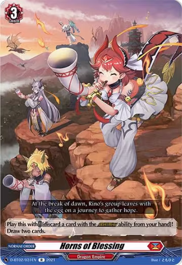 Horns of Blessing (D-BT02/031EN), D-BT02: A Brush with the Legends — Vanguard card price