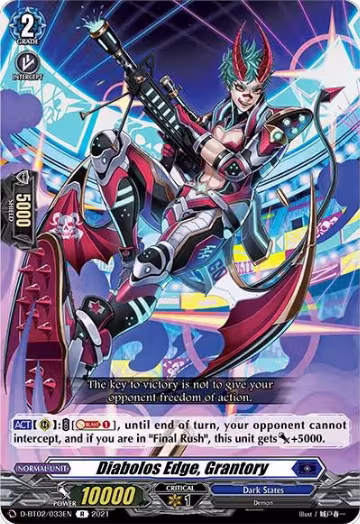 Diabolos Edge, Grantory (D-BT02/033EN), D-BT02: A Brush with the Legends — Vanguard card price