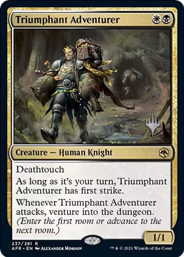 Triumphant Adventurer (237), Promo Pack: Adventures in the Forgotten Realms — Magic card price