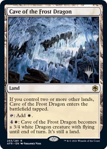 Cave of the Frost Dragon (253), Promo Pack: Adventures in the Forgotten Realms — Magic card price