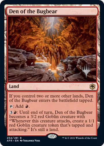 Den of the Bugbear (254), Promo Pack: Adventures in the Forgotten Realms — Magic card price