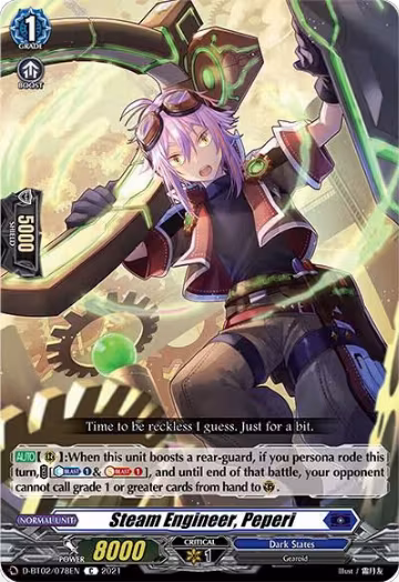 Steam Engineer, Peperi (D-BT02/078EN), D-BT02: A Brush with the Legends — Vanguard card price