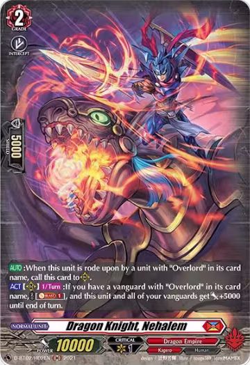 Dragon Knight, Nehalem (Holo) (D-BT02/H02EN), D-BT02: A Brush with the Legends — Vanguard card price