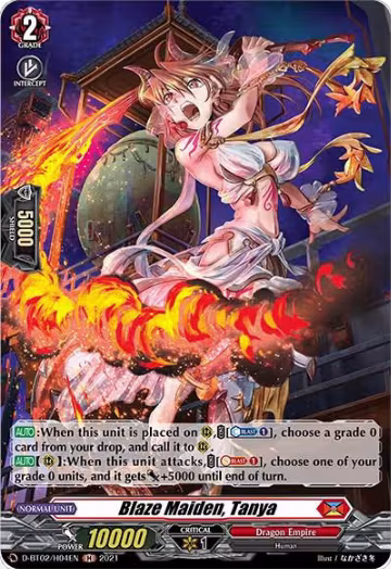 Blaze Maiden, Tanya (Holo) (D-BT02/H04EN), D-BT02: A Brush with the Legends — Vanguard card price