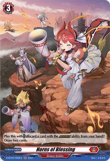Horns of Blessing (Holo) (D-BT02/H06EN), D-BT02: A Brush with the Legends — Vanguard card price