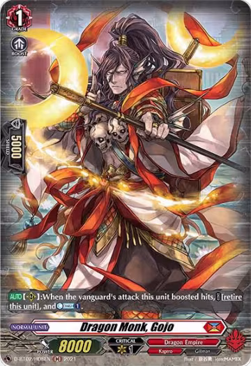 Dragon Monk, Gojo (Holo) (D-BT02/H08EN), D-BT02: A Brush with the Legends — Vanguard card price