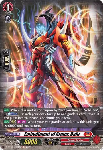 Embodiment of Armor, Bahr (Holo) (D-BT02/H09EN), D-BT02: A Brush with the Legends — Vanguard card price