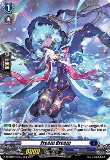 Freeze Breeze (Holo) (D-BT02/H13EN), D-BT02: A Brush with the Legends — Vanguard card price