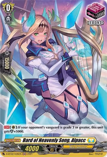 Bard of Heavenly Song, Alpacc (Holo) (D-BT02/H35EN), D-BT02: A Brush with the Legends — Vanguard card price