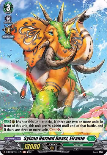 Sylvan Horned Beast, Elrante (Holo) (D-BT02/H41EN), D-BT02: A Brush with the Legends — Vanguard card price