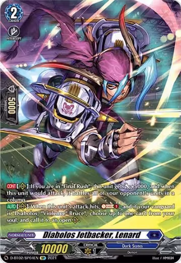 Diabolos Jetbacker, Lenard (SP) (D-BT02/SP04EN), D-BT02: A Brush with the Legends — Vanguard card price